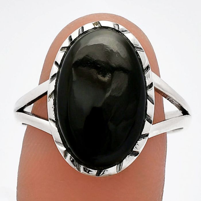 Black Onyx Ring size-9.5 SDR230912 R-1074, 11x17 mm