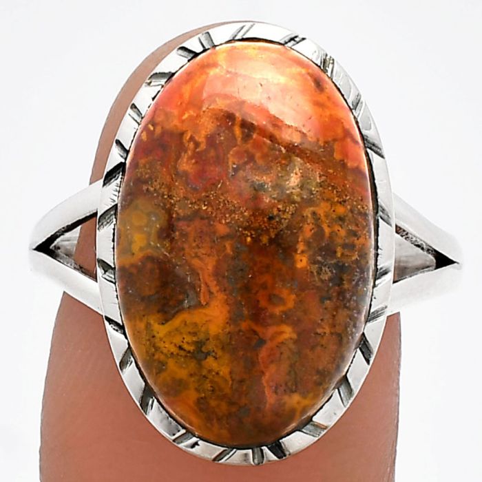 Rare Cady Mountain Agate Ring size-9.5 SDR230947 R-1074, 13x19 mm