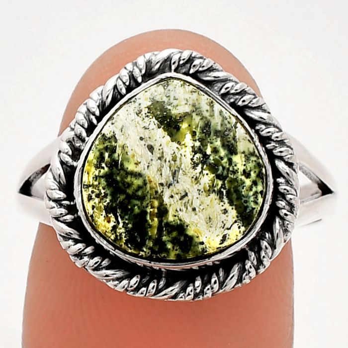 Natural Chrysotile Ring size-9 SDR231442 R-1014, 12x12 mm
