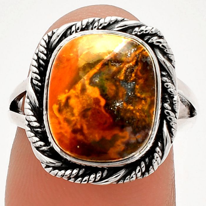 Rare Cady Mountain Agate Ring size-7 SDR231528 R-1014, 10x12 mm