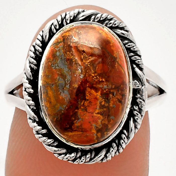 Rare Cady Mountain Agate Ring size-8 SDR231530 R-1014, 10x14 mm