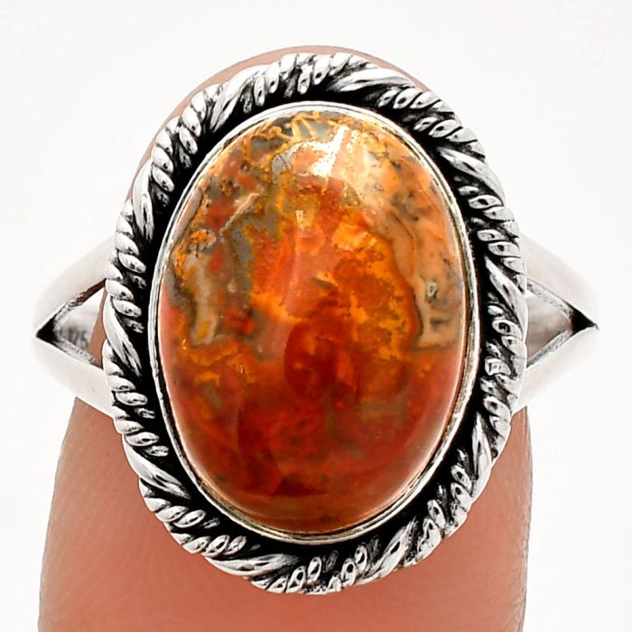 Rare Cady Mountain Agate Ring size-9 SDR231632 R-1014, 11x15 mm
