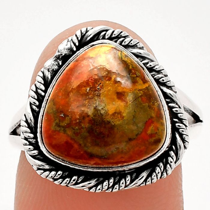 Rare Cady Mountain Agate Ring size-8 SDR231725 R-1014, 12x12 mm