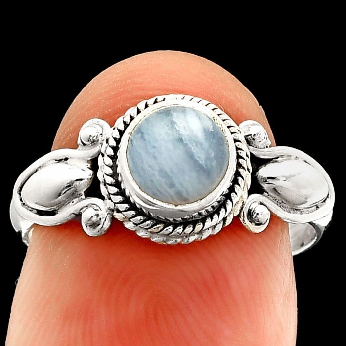 Blue Lace Agate Ring size-7 SDR232329 R-1345, 6x6 mm