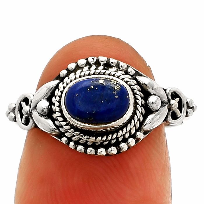 Lapis Lazuli Ring size-7.5 SDR232398 R-1286, 7x5 mm