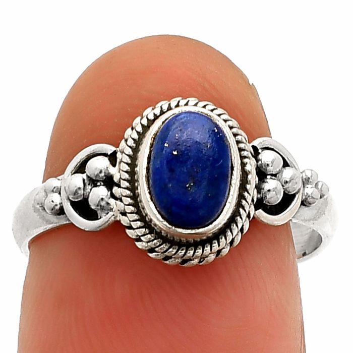 Lapis Lazuli Ring size-7 SDR232428 R-1345, 7x5 mm
