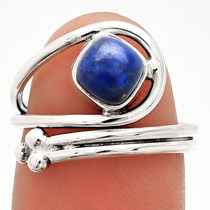 Adjustable - Lapis Lazuli Ring size-6 SDR232782 R-1276, 6x6 mm