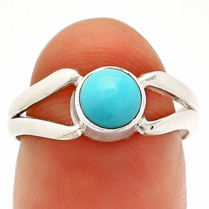Sleeping Beauty Turquoise Ring size-7 SDR233506 R-1505, 6x6 mm
