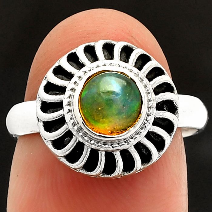 Ethiopian Opal Ring size-7 SDR233583 R-1596, 6x6 mm