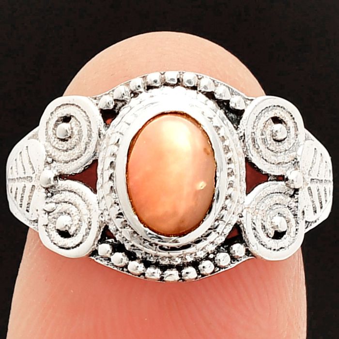 Pink Opal Ring size-6 SDR233786 R-1280, 5x7 mm