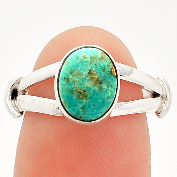 Natural Rare Turquoise Nevada Aztec Mt Ring size-6 SDR233808 R-1472, 7x9 mm