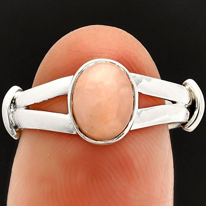 Pink Opal Ring size-6 SDR233839 R-1472, 6x8 mm