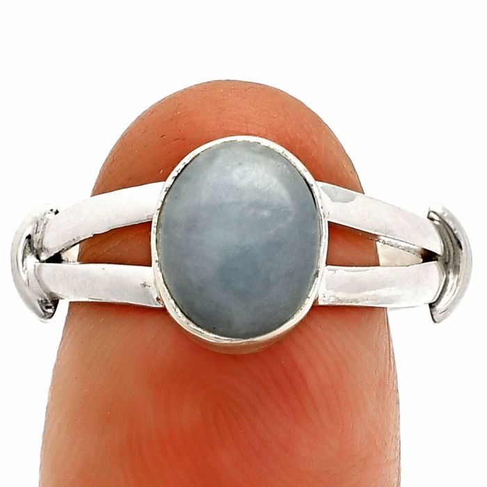 Angelite Ring size-7.5 SDR233857 R-1472, 7x9 mm