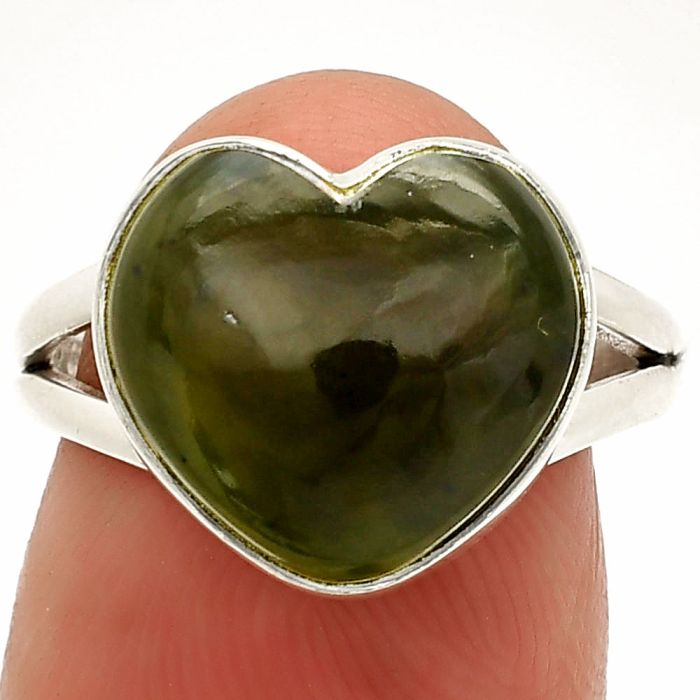 Heart - Chrome Chalcedony Ring size-6.5 SDR233954 R-1073, 12x13 mm
