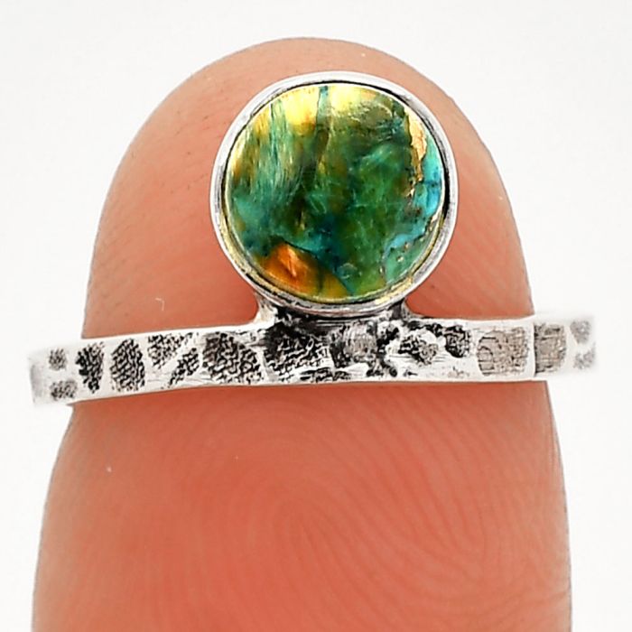 Spiny Oyster Turquoise Ring size-5 SDR234131 R-1037, 7x7 mm