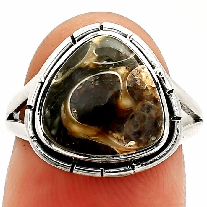 Turtella Jasper Ring size-6.5 SDR234631 R-1012, 11x11 mm