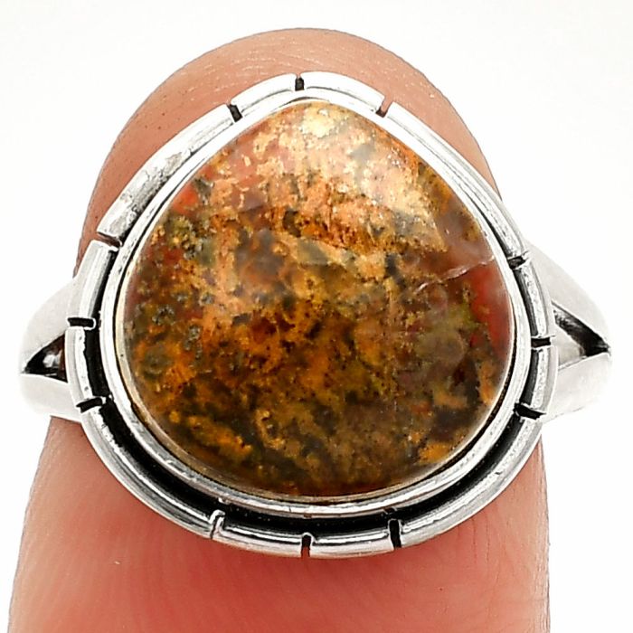 Rare Cady Mountain Agate Ring size-7 SDR234656 R-1012, 12x12 mm