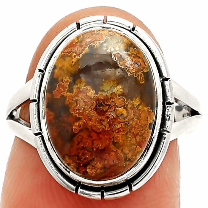 Rare Cady Mountain Agate Ring size-7 SDR234671 R-1012, 10x14 mm