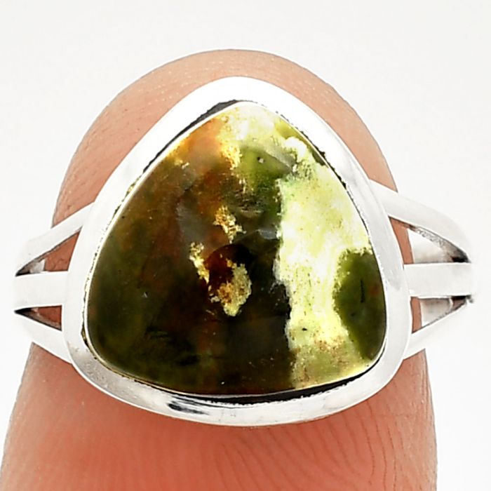 Chrome Chalcedony Ring size-6 SDR234742 R-1006, 11x11 mm