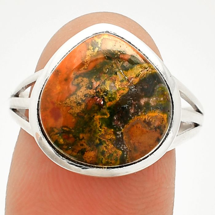 Rare Cady Mountain Agate Ring size-9 SDR234872 R-1006, 14x14 mm