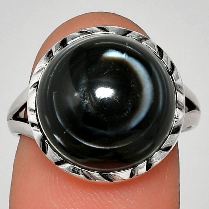 Evil Eye Ring size-8 SDR235005 R-1074, 14x14 mm