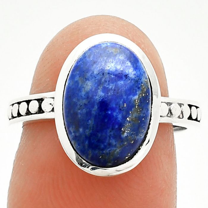 Lapis Lazuli Ring size-7 SDR235101 R-1060, 9x13 mm
