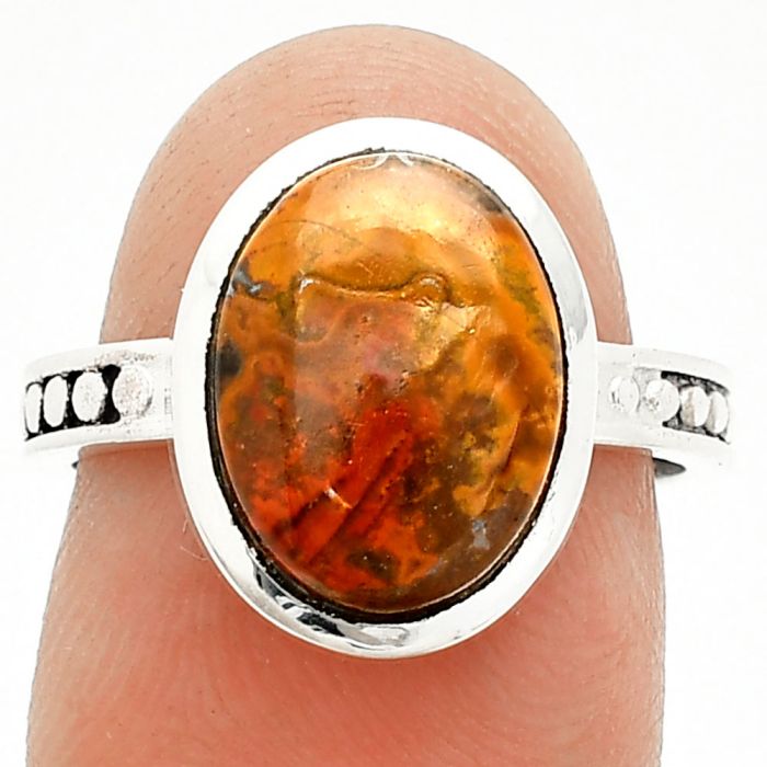 Rare Cady Mountain Agate Ring size-7 SDR235140 R-1060, 10x13 mm