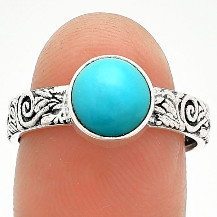 Sleeping Beauty Turquoise Ring size-8 SDR235163 R-1055, 8x8 mm
