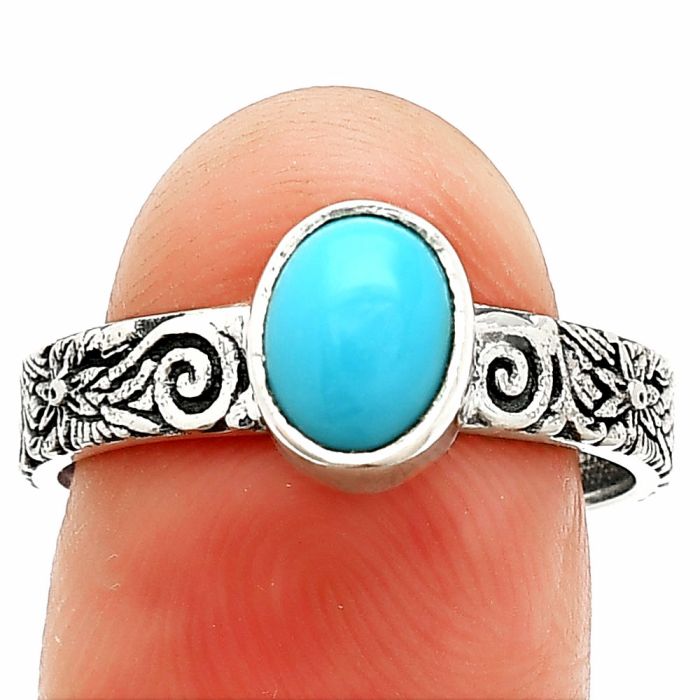 Sleeping Beauty Turquoise Ring size-8.5 SDR235254 R-1055, 6x8 mm