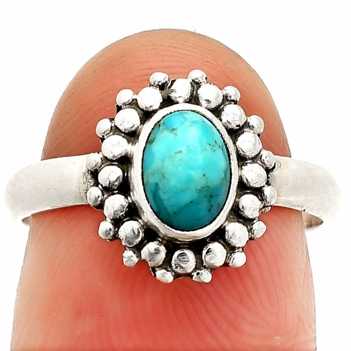Blue Mohave Turquoise Ring size-7 SDR235343 R-1095, 5x7 mm