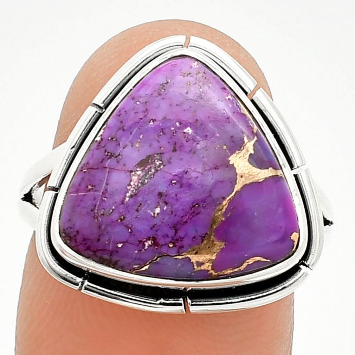 Copper Purple Turquoise Ring size-8 SDR235759 R-1012, 14x14 mm