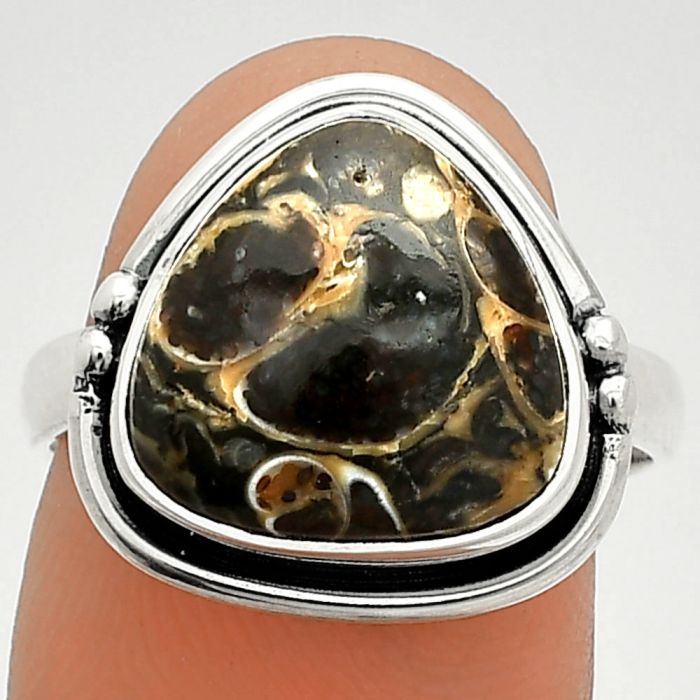 Turtella Jasper Ring size-8 SDR236066 R-1175, 13x13 mm
