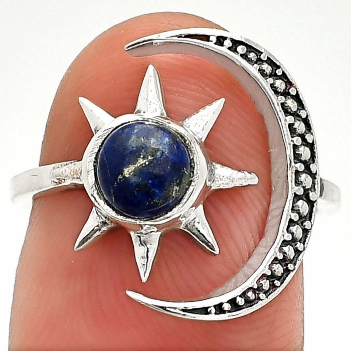 Star Moon - Lapis Lazuli Ring size-6 SDR236152 R-1015, 6x6 mm