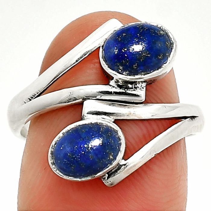 Lapis Lazuli Ring size-7.5 SDR236435 R-1144, 5x7 mm