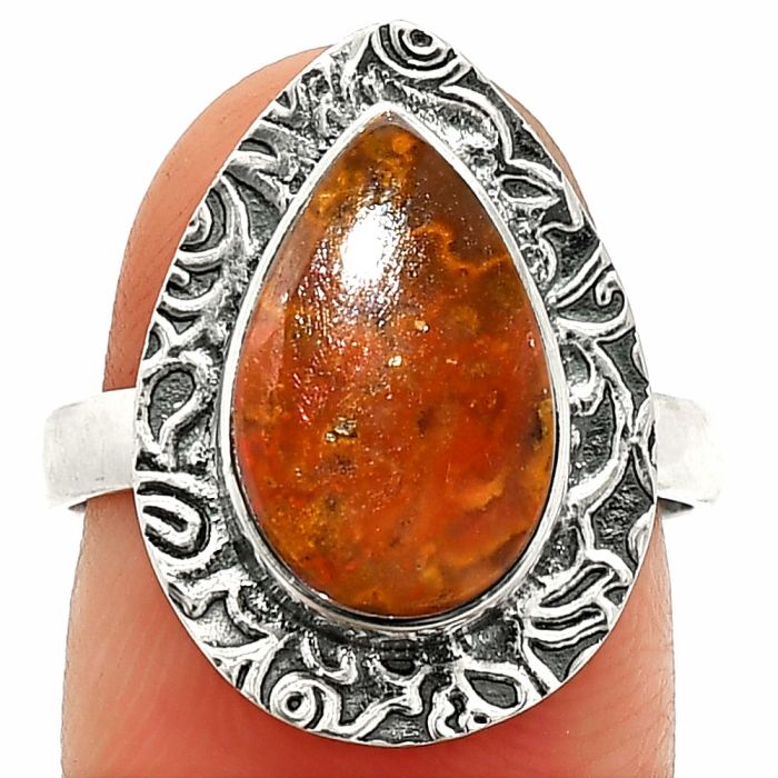 Rare Cady Mountain Agate Ring size-8 SDR236463 R-1649, 9x14 mm