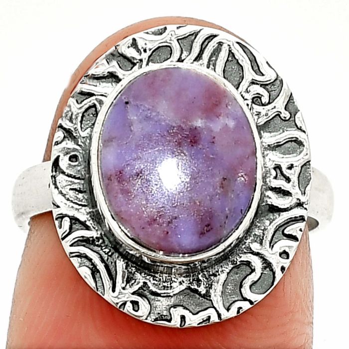 Lavender Jade Ring size-6 SDR236511 R-1649, 9x11 mm