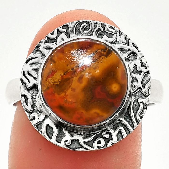 Rare Cady Mountain Agate Ring size-8.5 SDR236573 R-1649, 11x11 mm