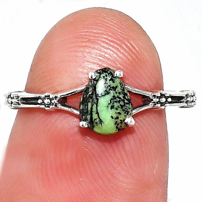 Green Matrix Turquoise Ring size-7 SDR236625 R-1720, 5x7 mm