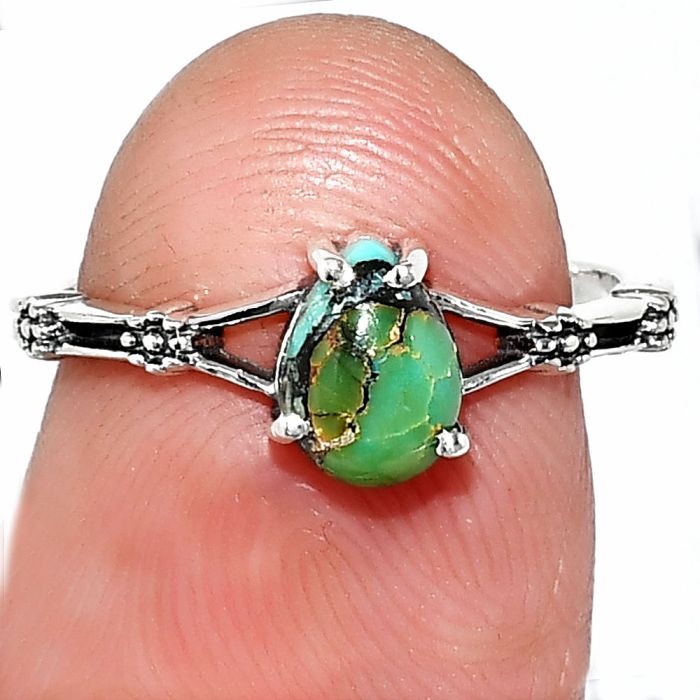 Green Matrix Turquoise Ring size-6 SDR236632 R-1720, 5x7 mm