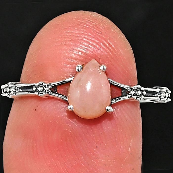 Pink Opal Ring size-8 SDR236648 R-1720, 5x7 mm