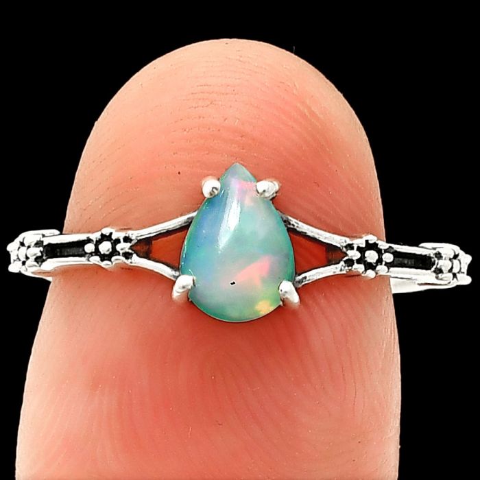 Natural Ethiopian Opal Ring size-8 SDR236697 R-1720, 5x7 mm