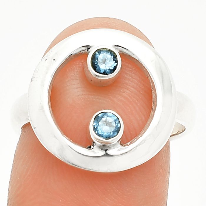 London Blue Topaz Ring size-8 SDR236833 R-1540, 3x3 mm