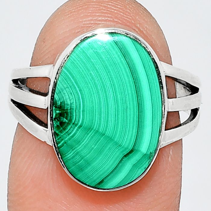 Malachite Eye Ring size-7 SDR236896 R-1003, 11x15 mm