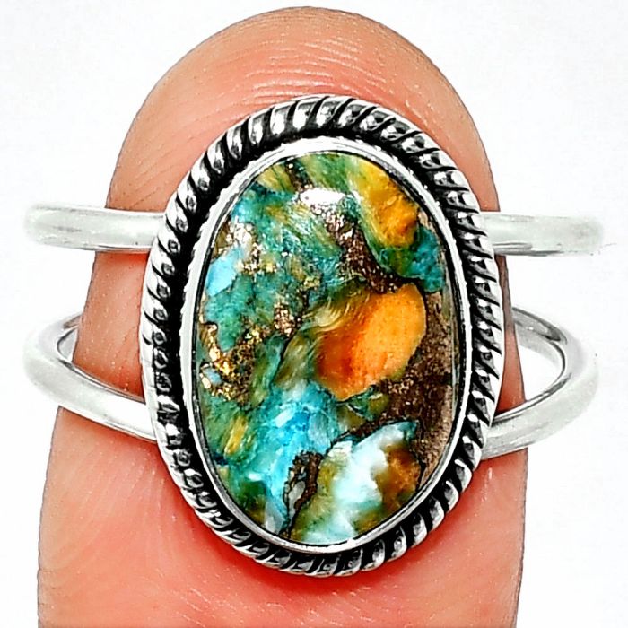 Spiny Oyster Turquoise Ring size-8 SDR236983 R-1068, 9x14 mm