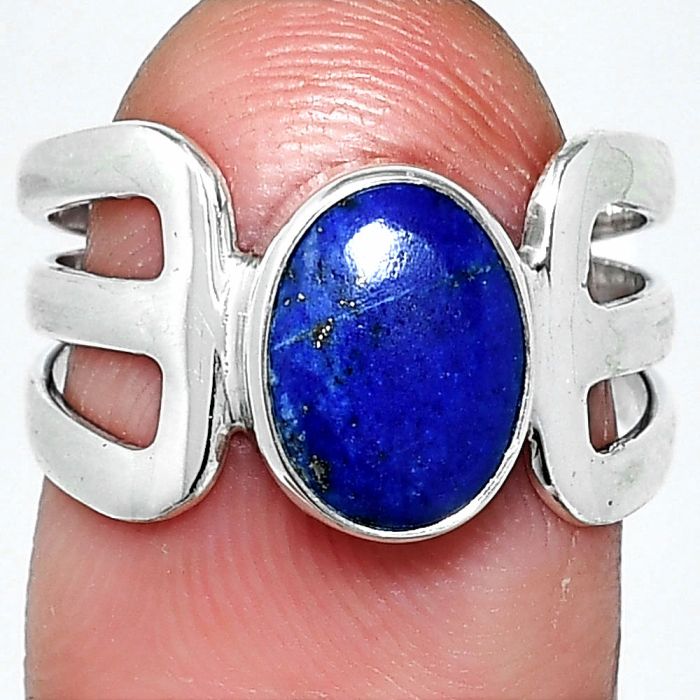 Lapis Lazuli Ring size-7 SDR237482 R-1162, 7x10 mm