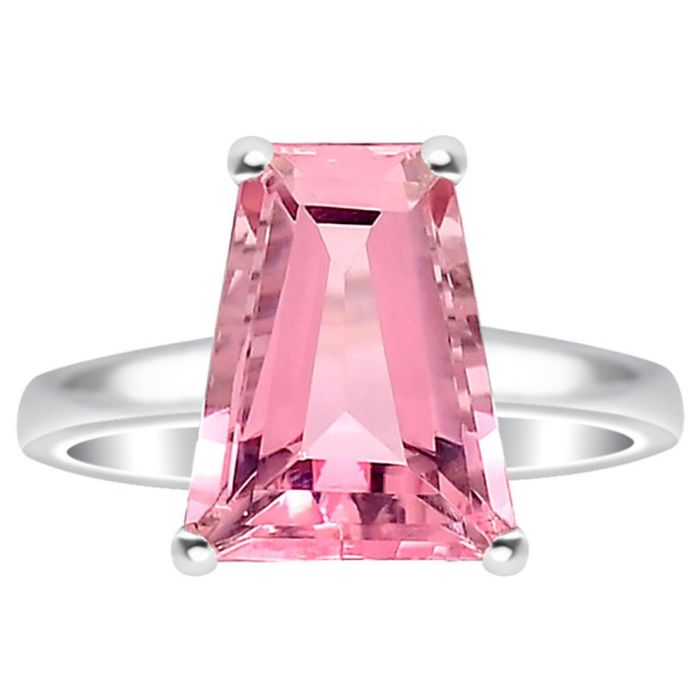 Lab Created Pink Morganite Ring size-7.5 SDR80332 R-1019, 10x12x6 mm