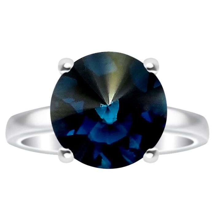 Lab Created London Blue Topaz Ring size-8 SDR80713 R-1019, 10x10 mm