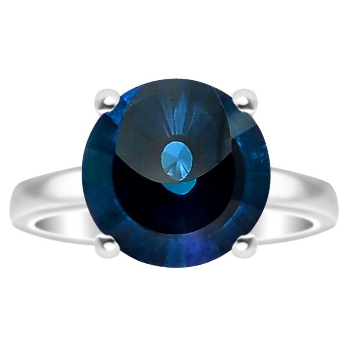 Lab Created London Blue Topaz Ring size-7 SDR80881 R-1019, 10x10 mm