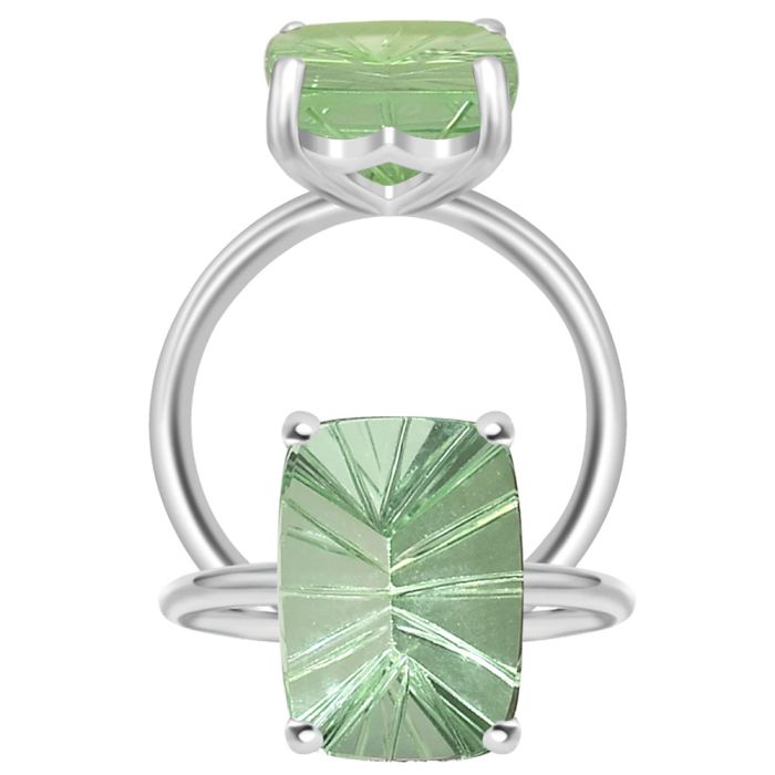 Lab Created Green Sapphire Ring size-8.5 SDR82733 R-1019, 10x14 mm