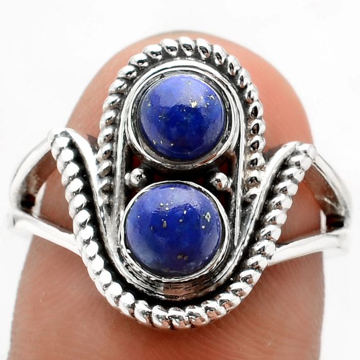 Natural Lapis - Afghanistan Ring size-8.5 SDR88874 R-1027, 5x5 mm